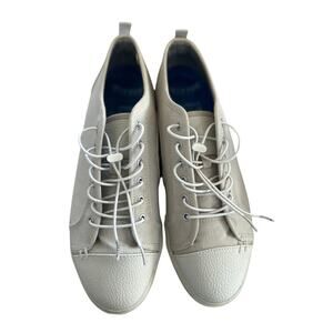 Greats The Wilson Tan Canvas White Leather Toe Sneaker